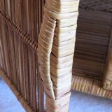 Vintage rattan serving table