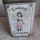 Old metal advertising box cocoa Suchard from the 30s