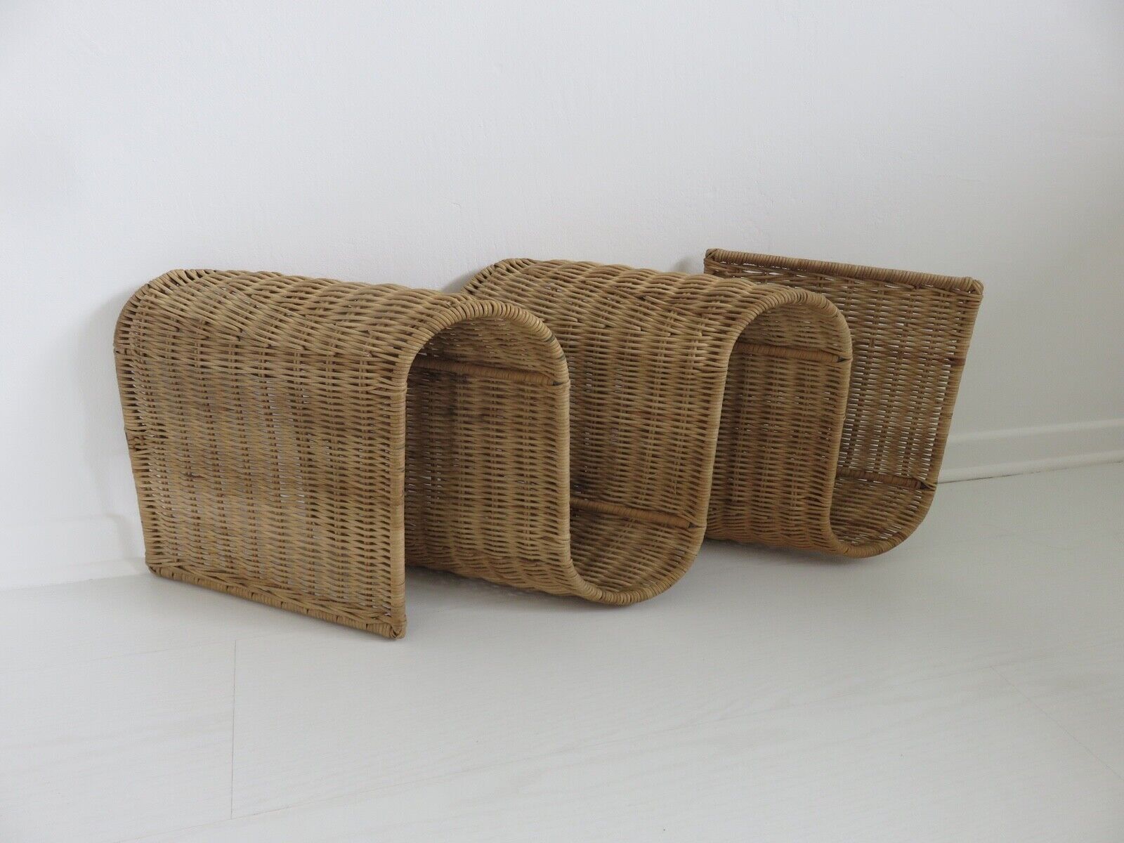 Door magazines wall in rattan Italy 70s