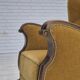 Fauteuil relax danois des années 60, revêtement en velours jaune honning, bois de chêne.