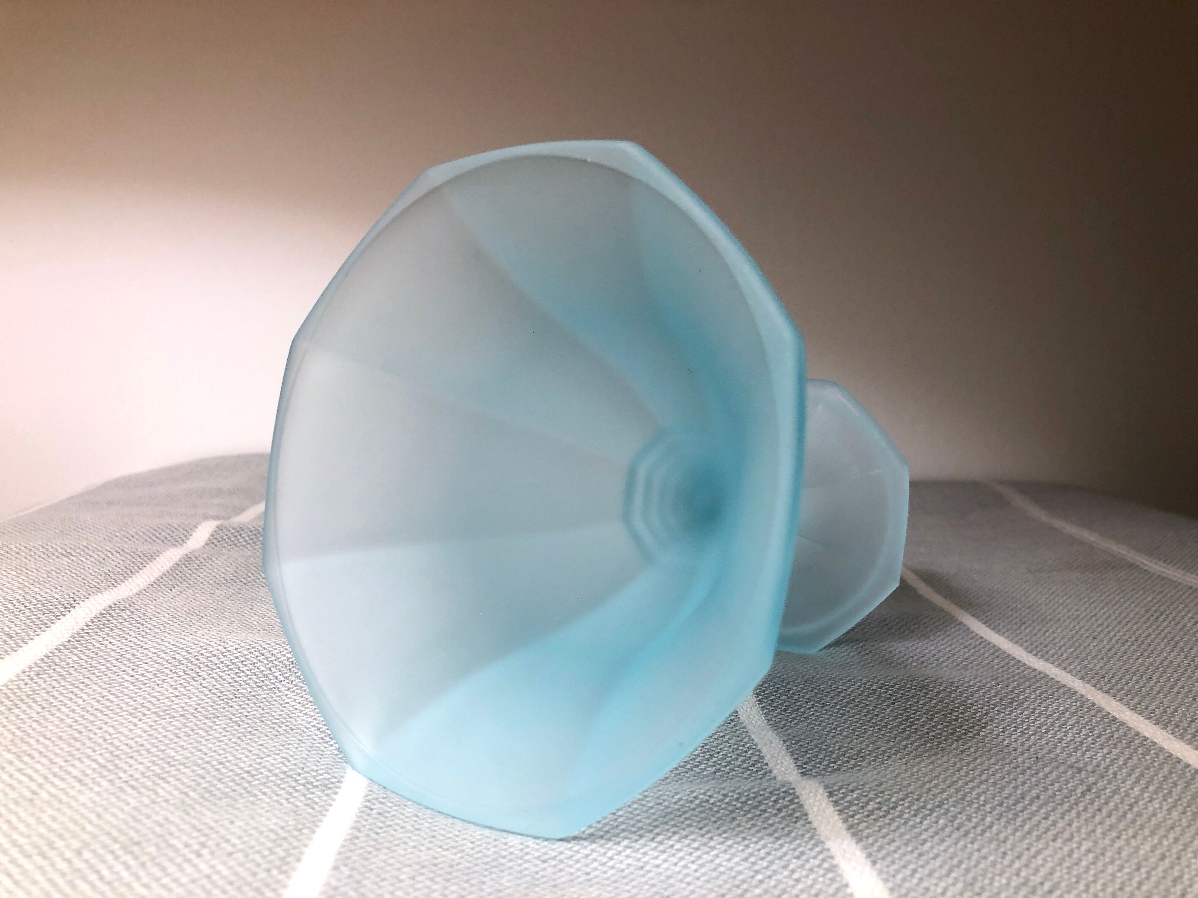 Vintage frosted blue ice cups