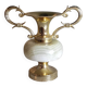 Small brass and alabaster vase