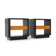 Art Deco bedside tables, 1930s, set of 2