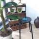 Tabouret d'école rénové avec vinyle