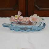 Davidson Handmade English Blue Crystal Jewelry Dish