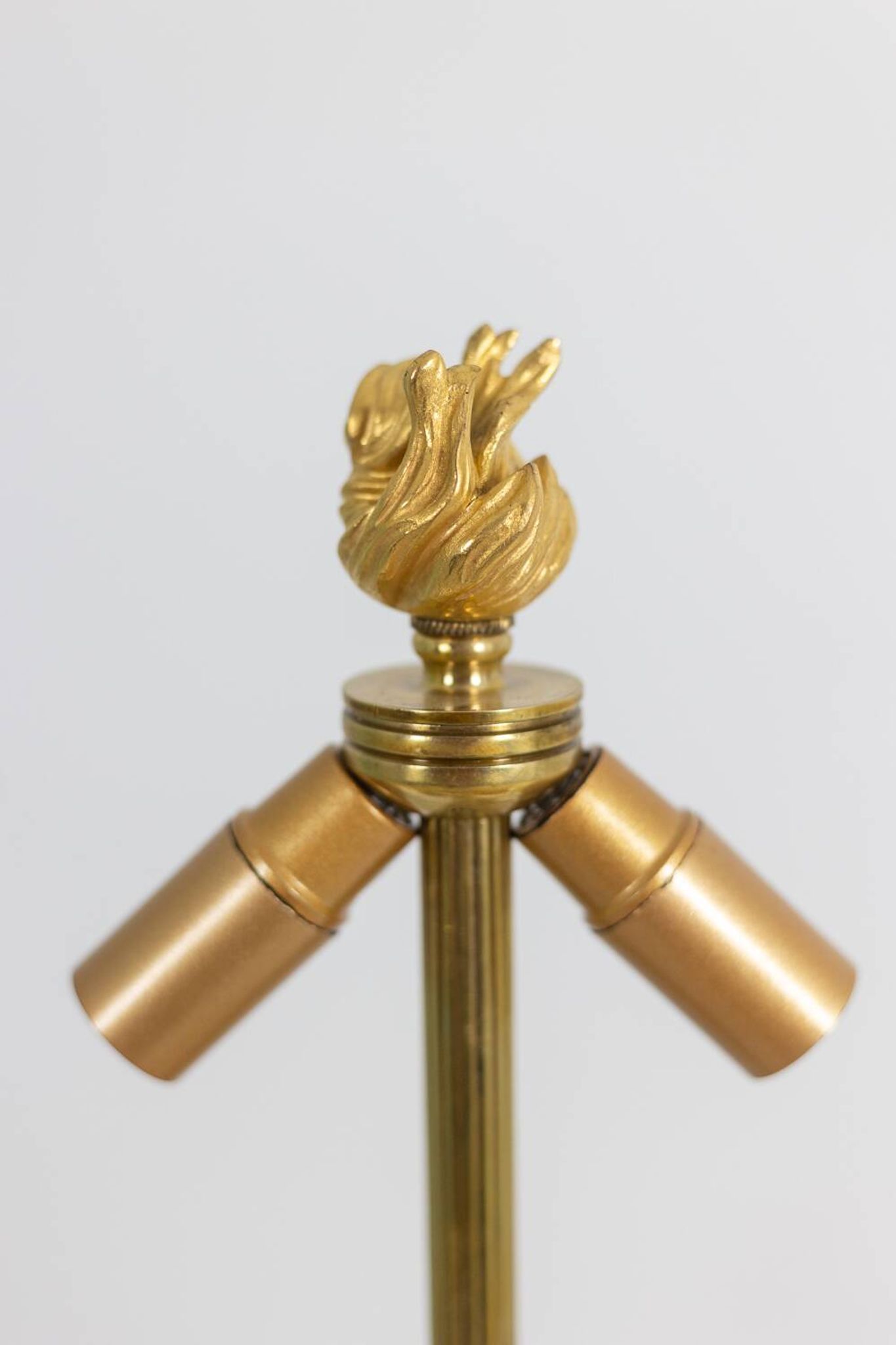 Eugène Bazart Paris. Gilded bronze hot water bottle lamp. Circa 1880.