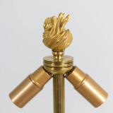 Eugène Bazart Paris. Gilded bronze hot water bottle lamp. Circa 1880.