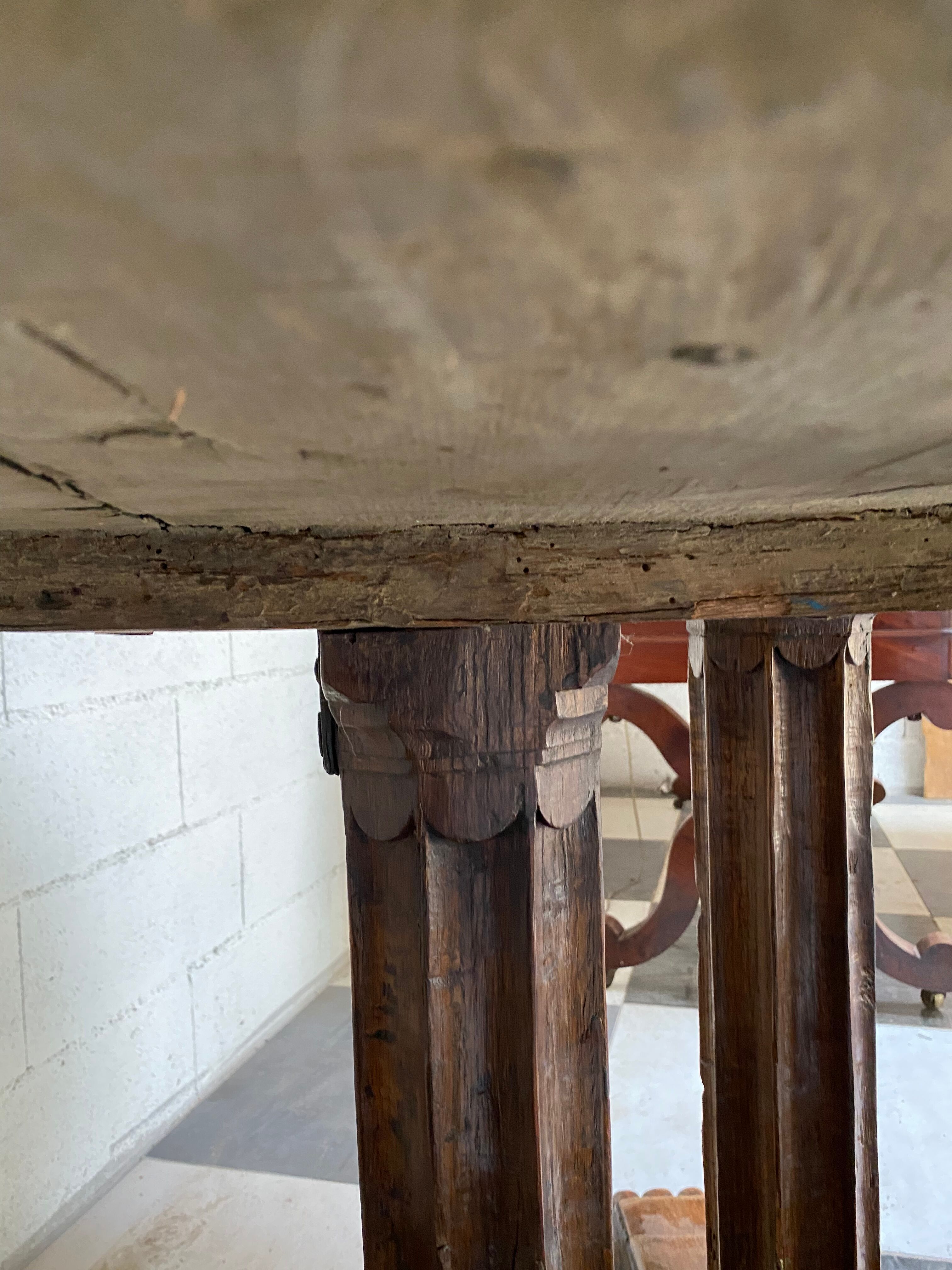 Medieval Gothic round table high period castle