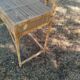 Bureau ancien en rotin osier vintage