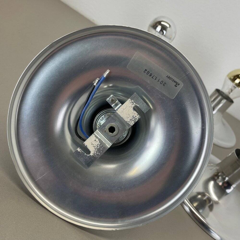 Silver disc wall lamps by Charlotte Perriand, Germany, 1970s, set of 4