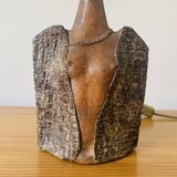 Sandstone lamp in the shape of a woman's bust