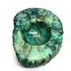 Cendrier vintage en albâtre turquoise, années 70
