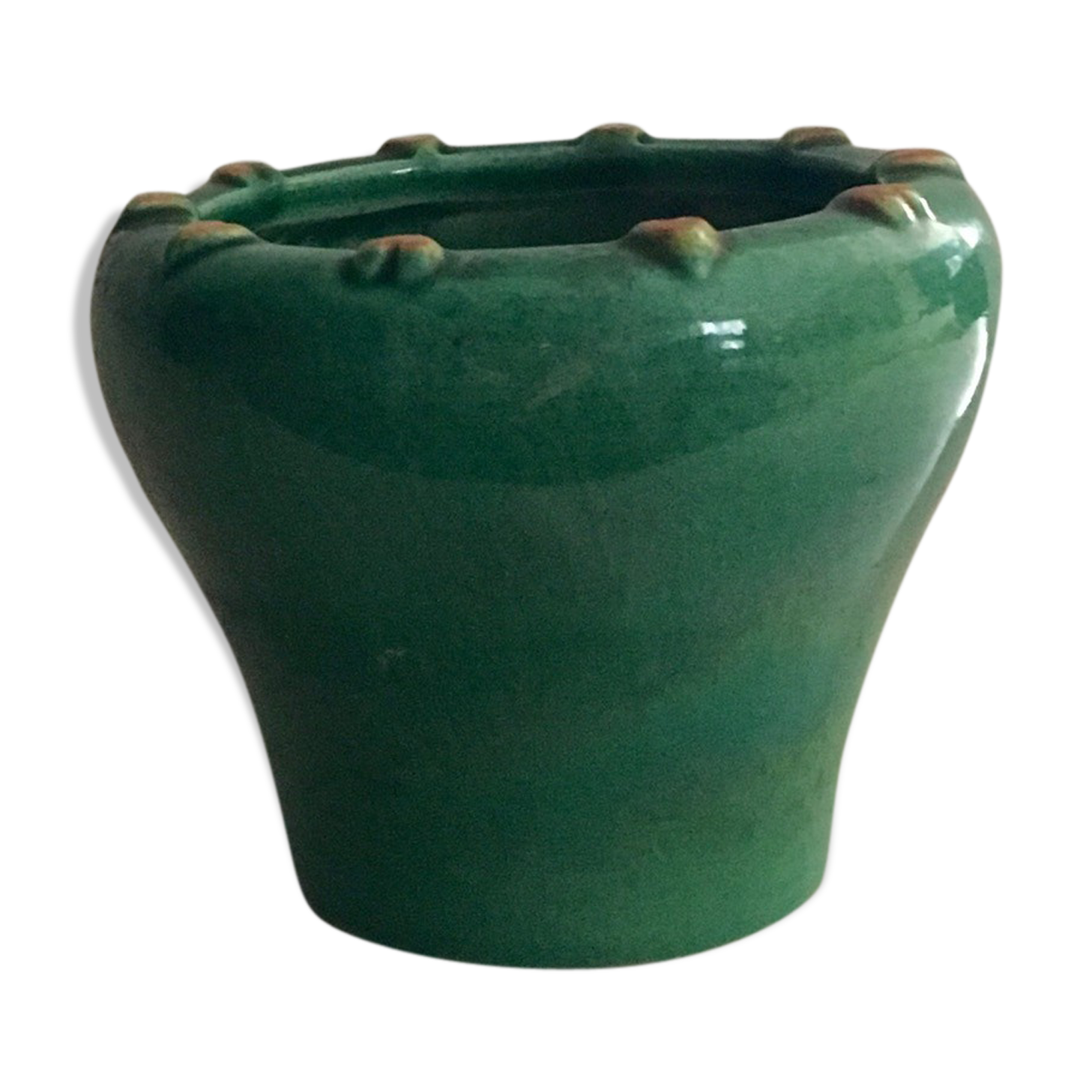 1940s glazed ceramic pot