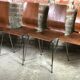 Vintage Scandinavian chairs in thermoformed wood 1970