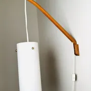Cylindrical Swing-Arm Wall Lamp By Uno & Östen Kristiansson For Luxus, Sweden, 1960S