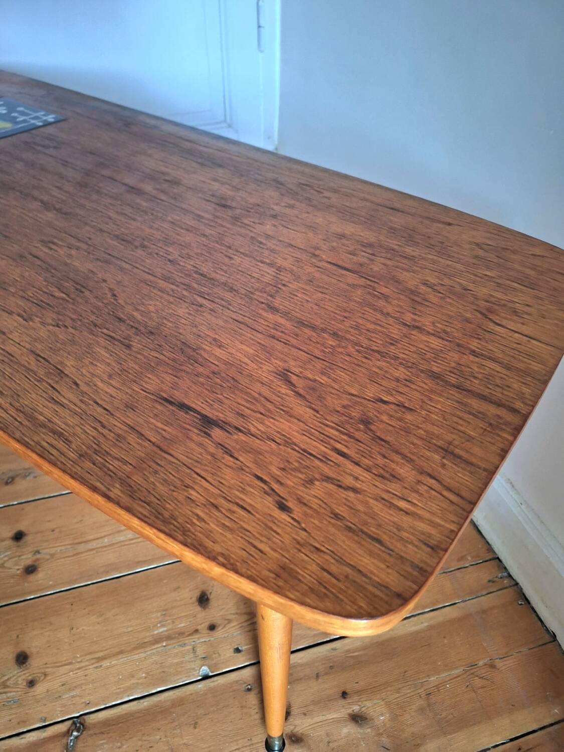 Vintage coffee table, ceramic tiles, antique furniture