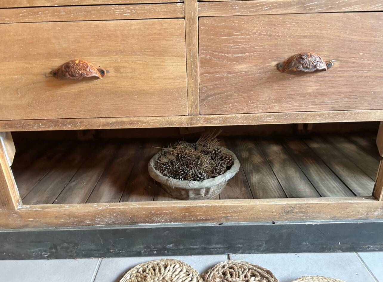 Large antique sideboard with 12 drawers