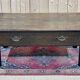 Table basse en chêne du 19ème avec un grand tiroir