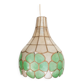Mother-of-pearl and brass pendant light