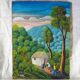 Haitian peasants, forest and hills - Haitian school, P. René - 1970s