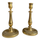 Pair of brass candle holders