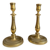 Pair of brass candle holders