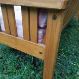 Pine sofa 3 places seventies