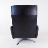 Leather armchair 60s black