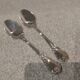 2 individual metal silver-plated sauce spoons by Christofle Marly