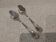 2 individual metal silver-plated sauce spoons by Christofle Marly