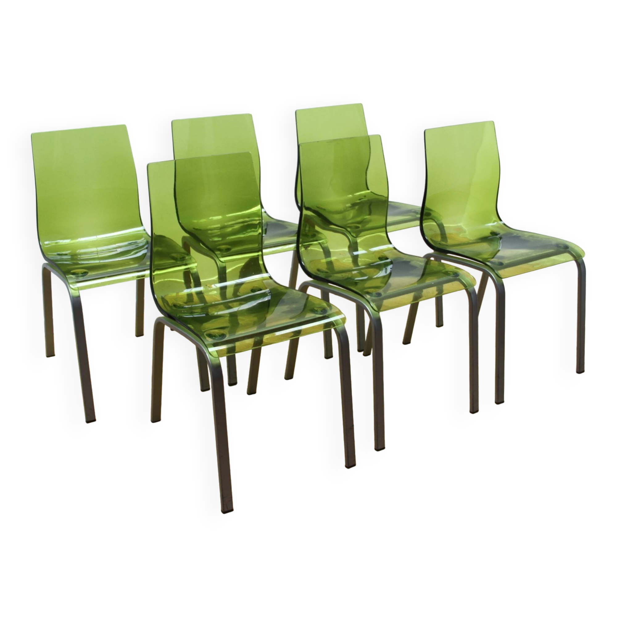 Suite de 6 chaises design Gel R, Domitalia