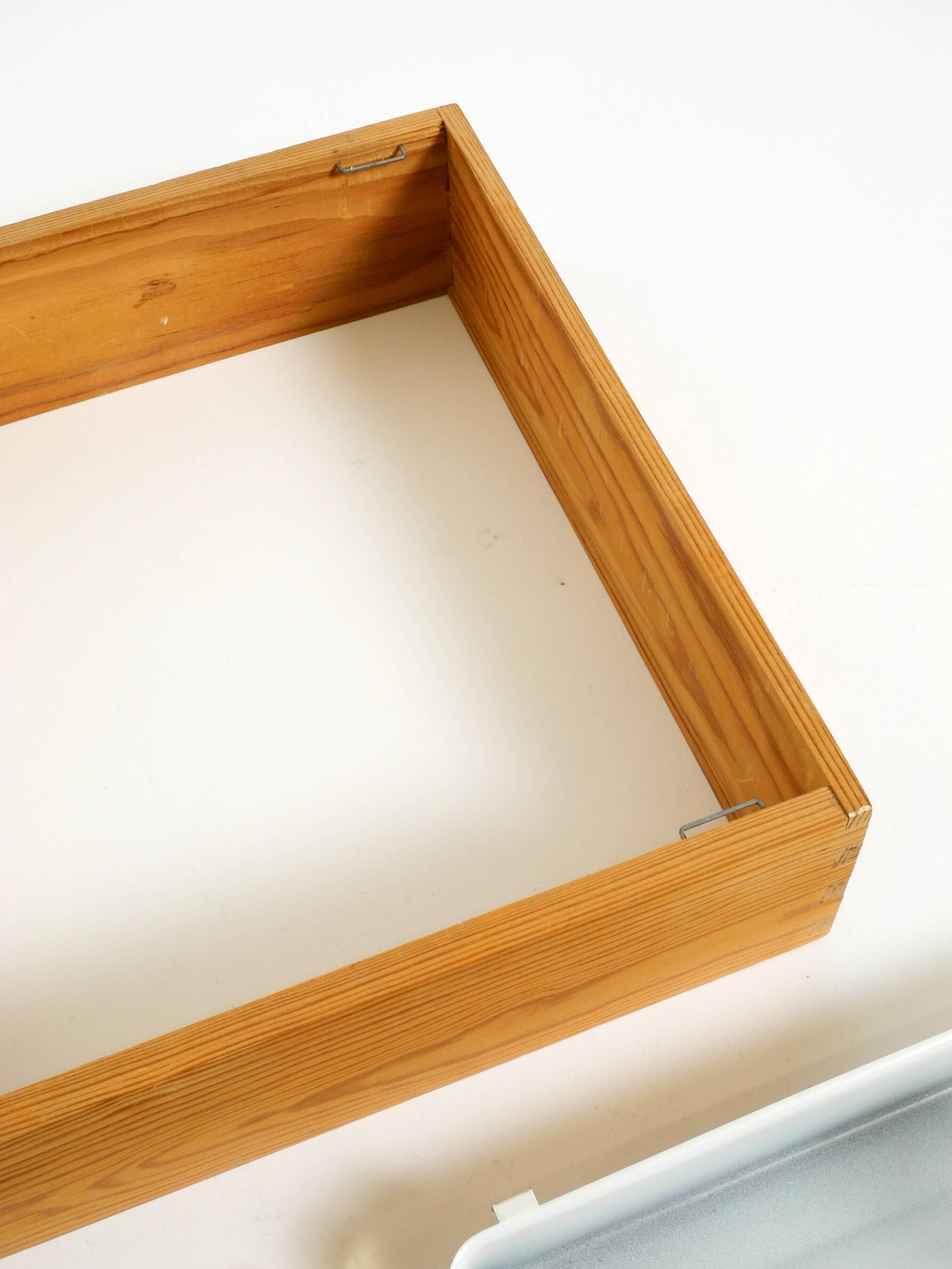 Beautiful 1970s square ceiling lamp made of pine wood by Alda Sweden