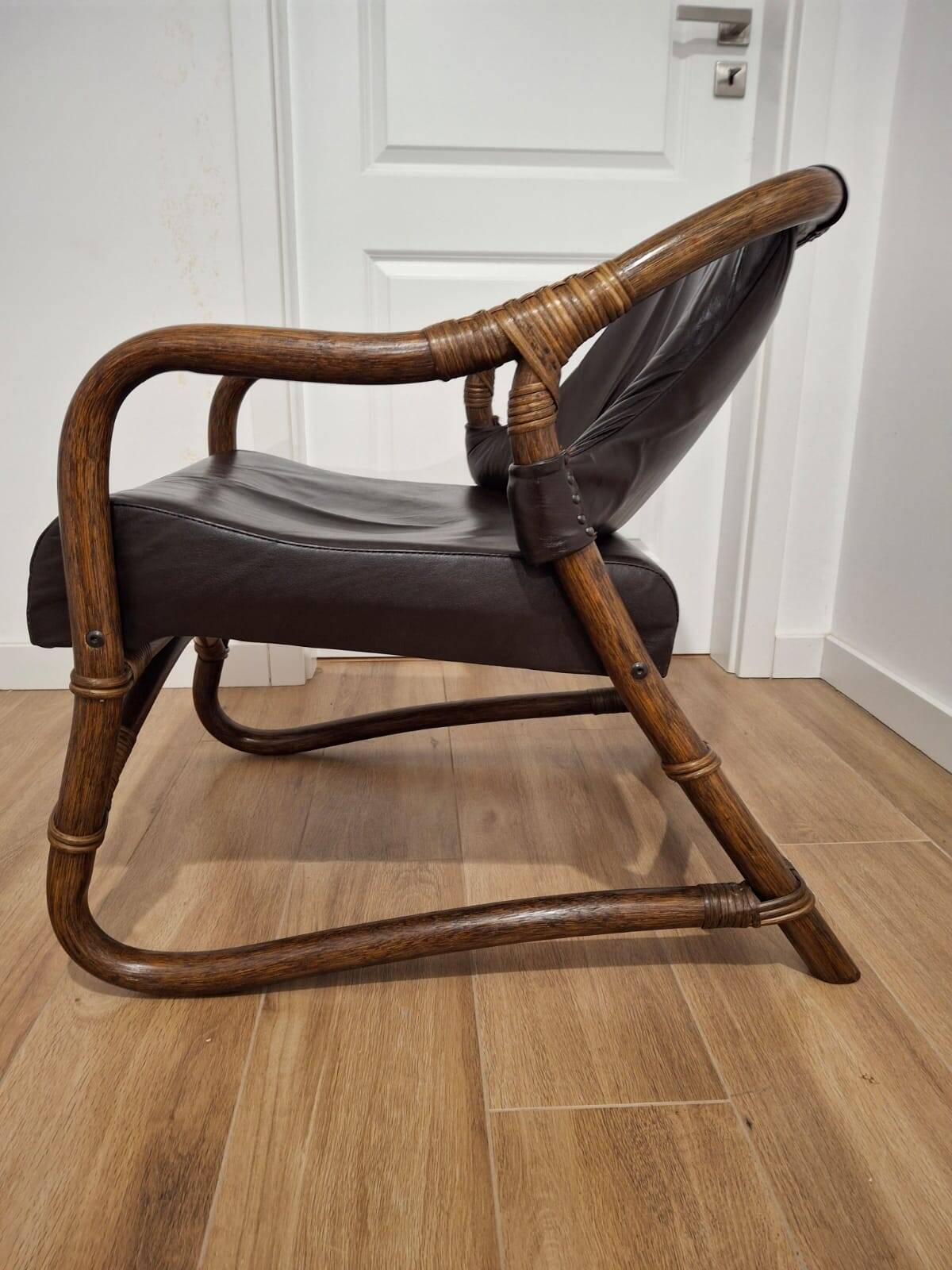 Vintage armchair in Manila style, Denmark, 1960s