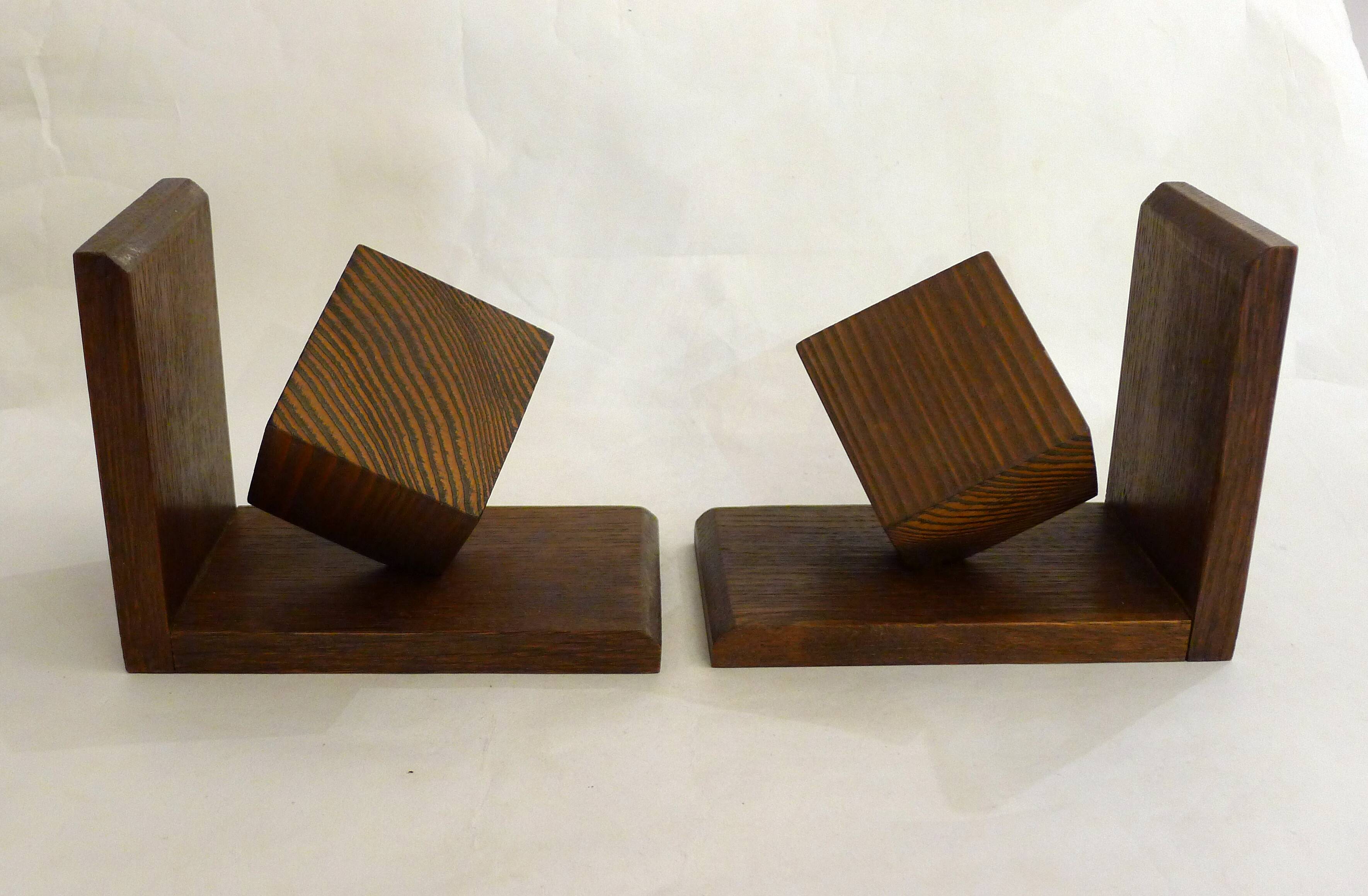 Paire de serres-livres Cubes