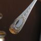 6 silver metal spoons Baguette Medallion