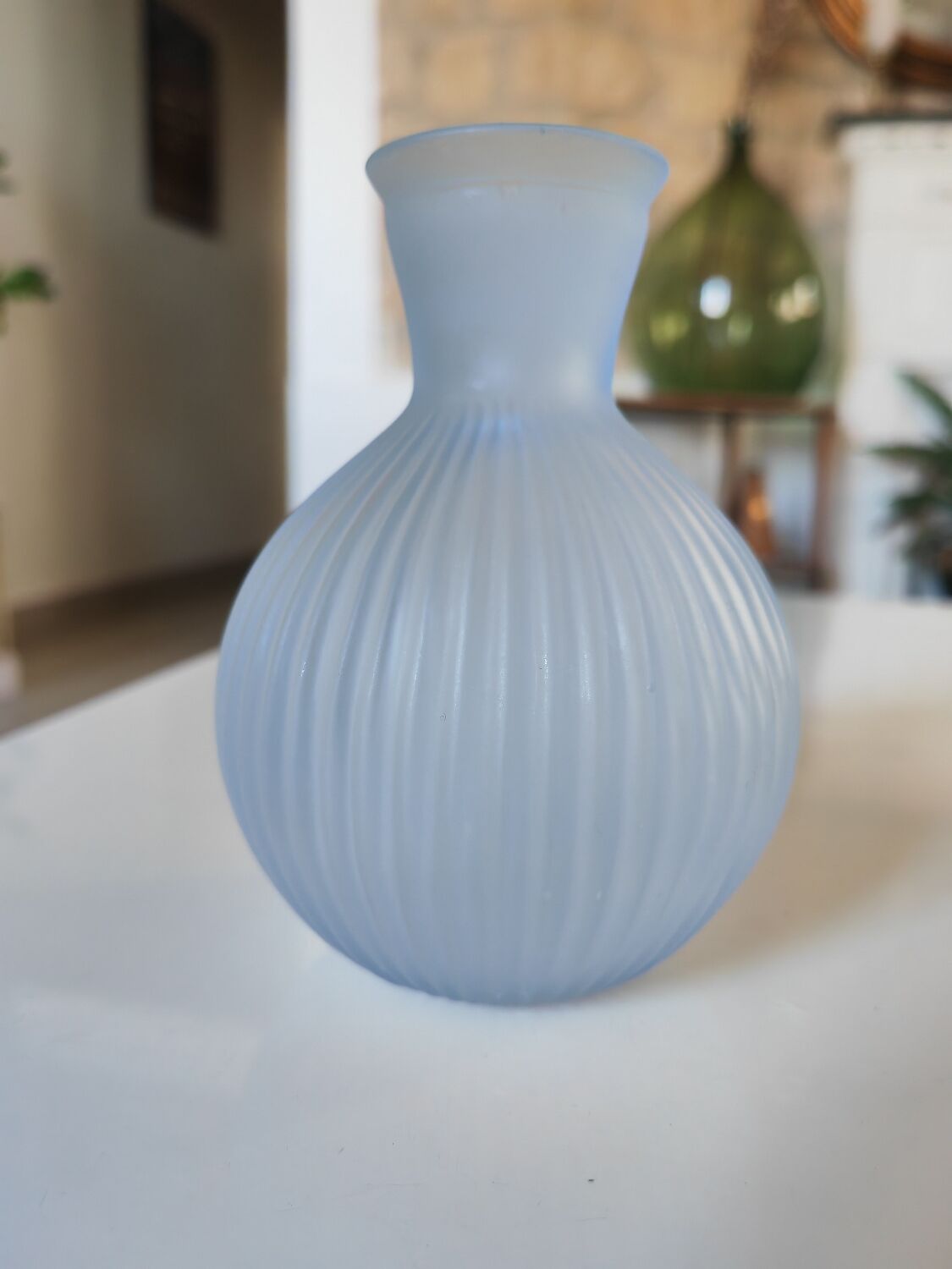 Pressed glass vase