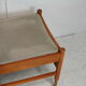 5 wooden chairs tapered base, circa 1975.