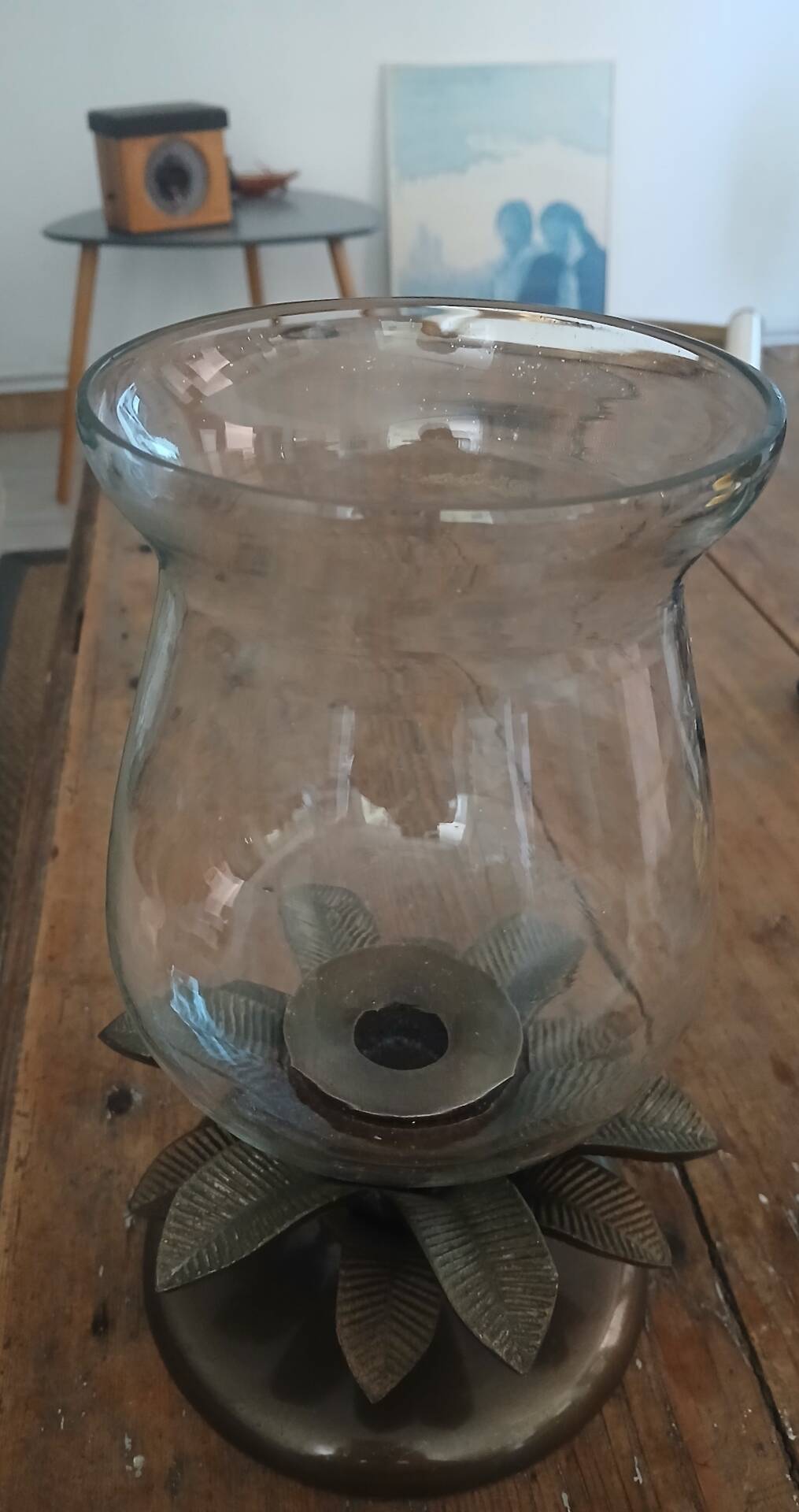 Bougeoir globe fleur