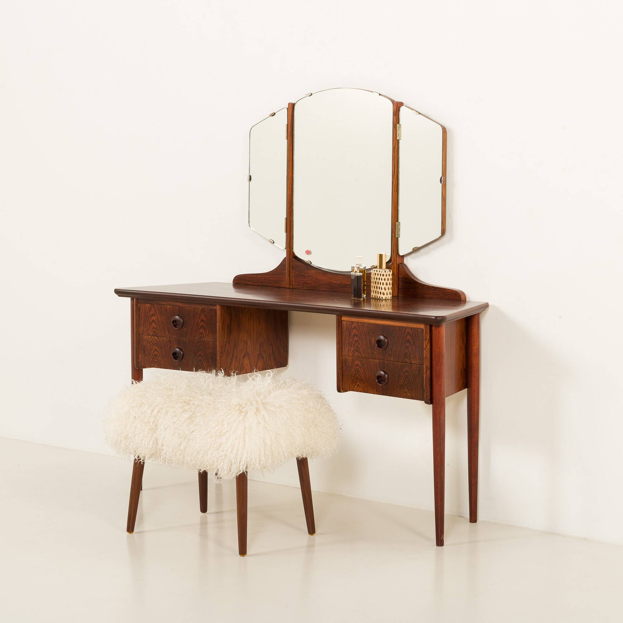 Coiffeuse scandinave en palissandre, années 1960