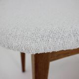 1960s Set of Three Oak Dining Chairs in Boucle, Czechoslovakia