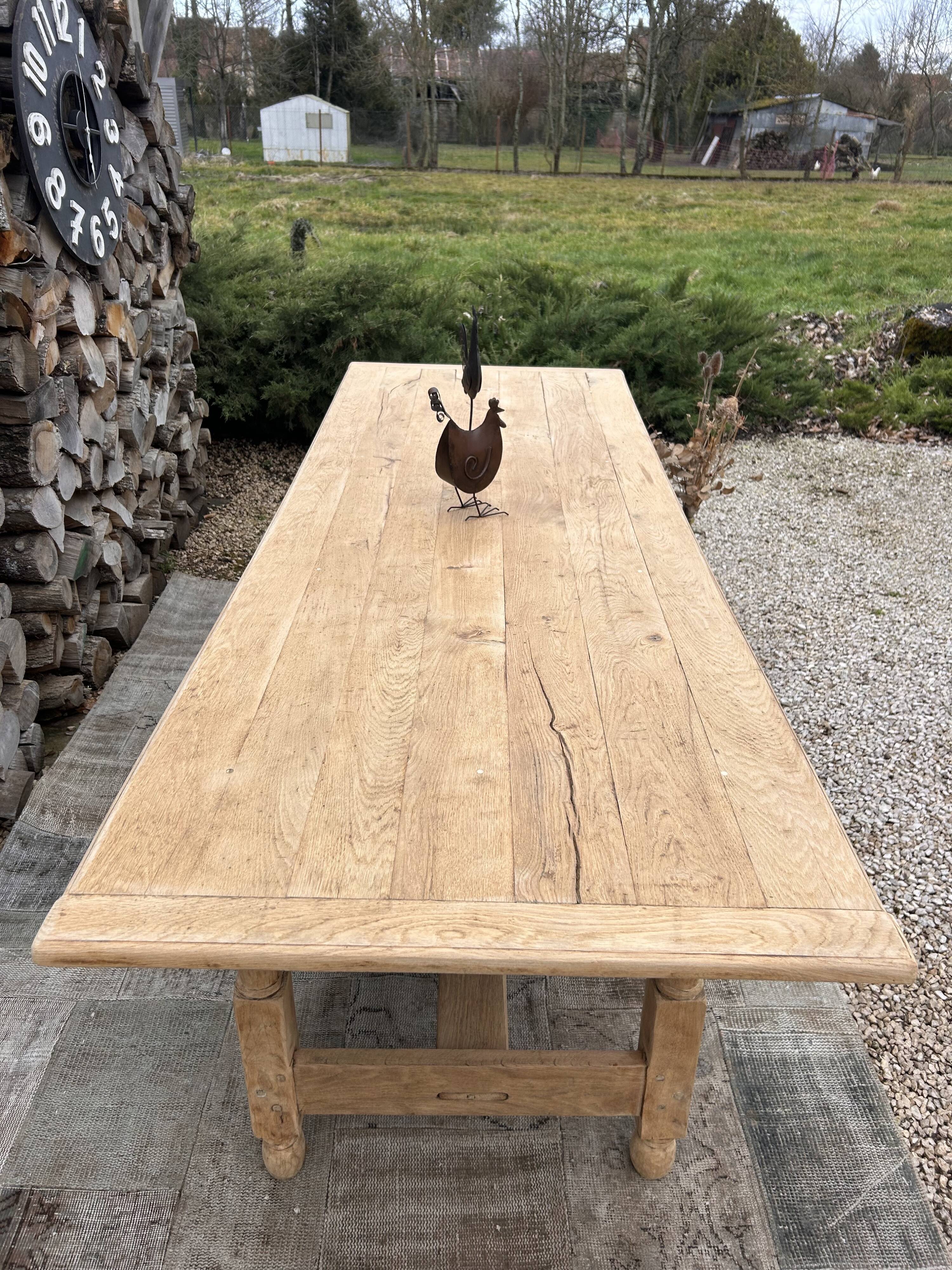 Solid oak farmhouse table 233cm