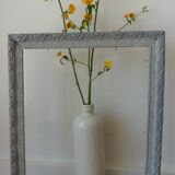Patinated frame with glass