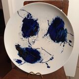 Large designer plate signed by Barbara Schroeder – 41 cm – Contemporary ceramic