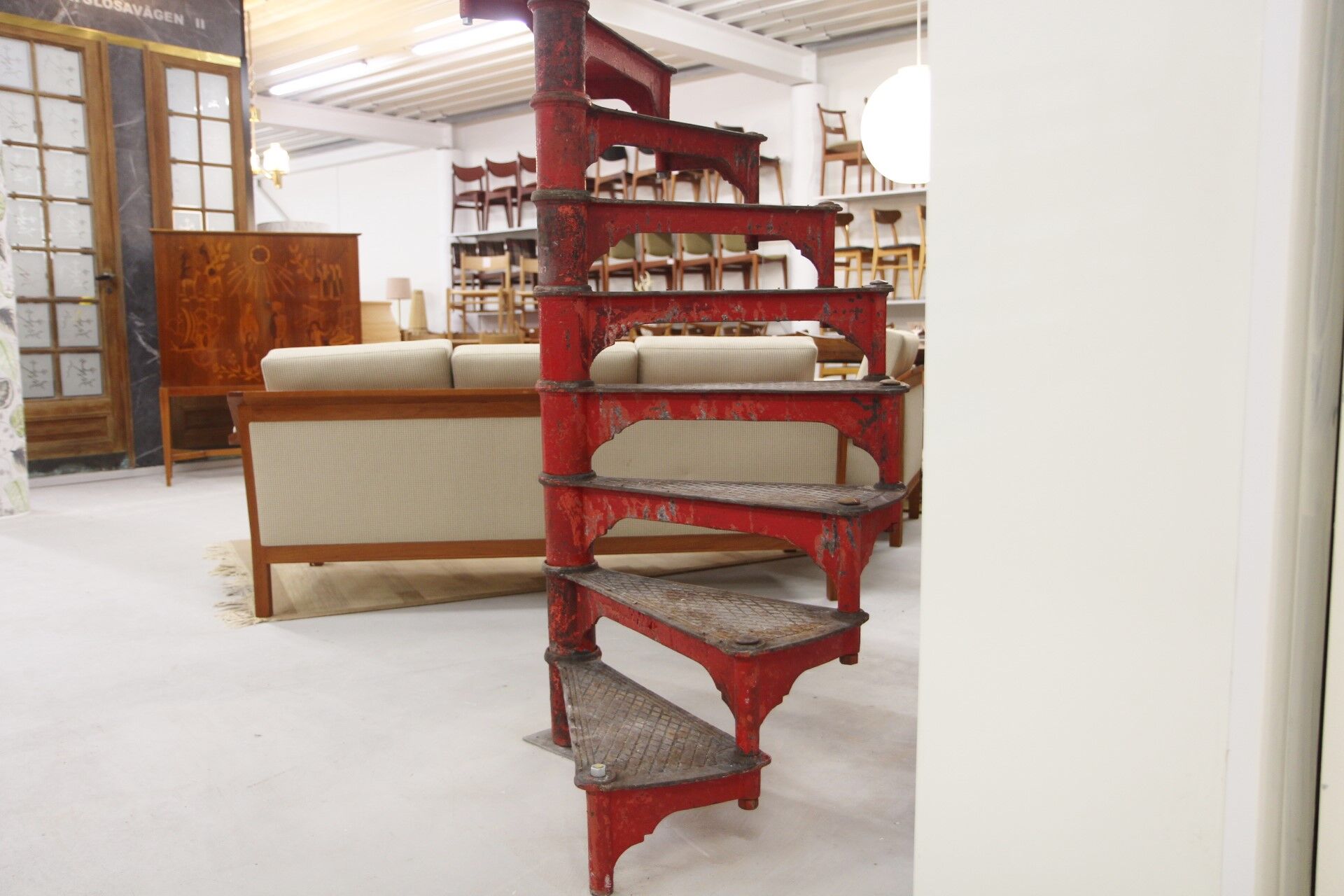 Cast iron spiral staircase, Sweden, 1900