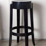 Trois Tabourets hauts, Charles Ghost par Kartell et Starck