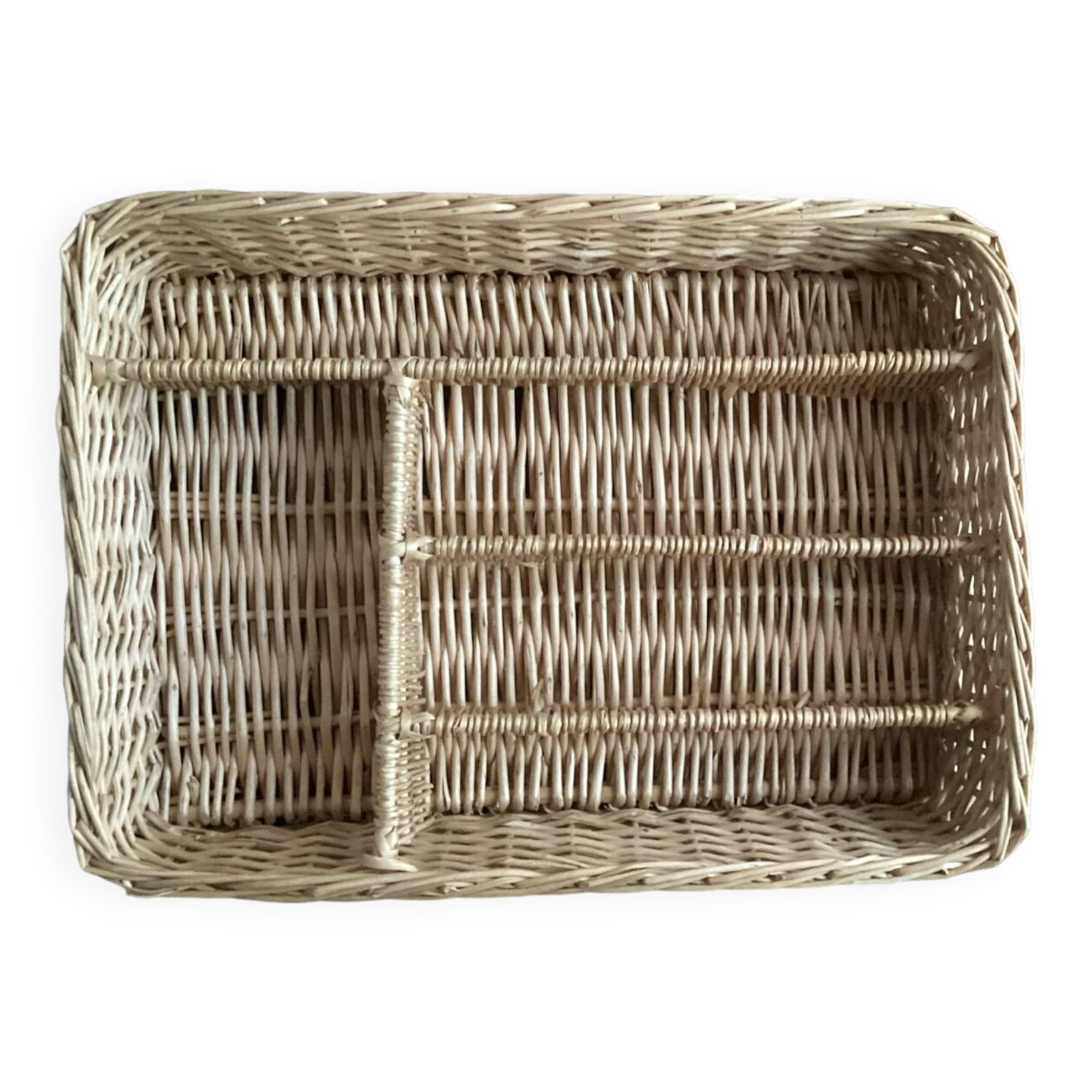 Rattan basket for cutlery
