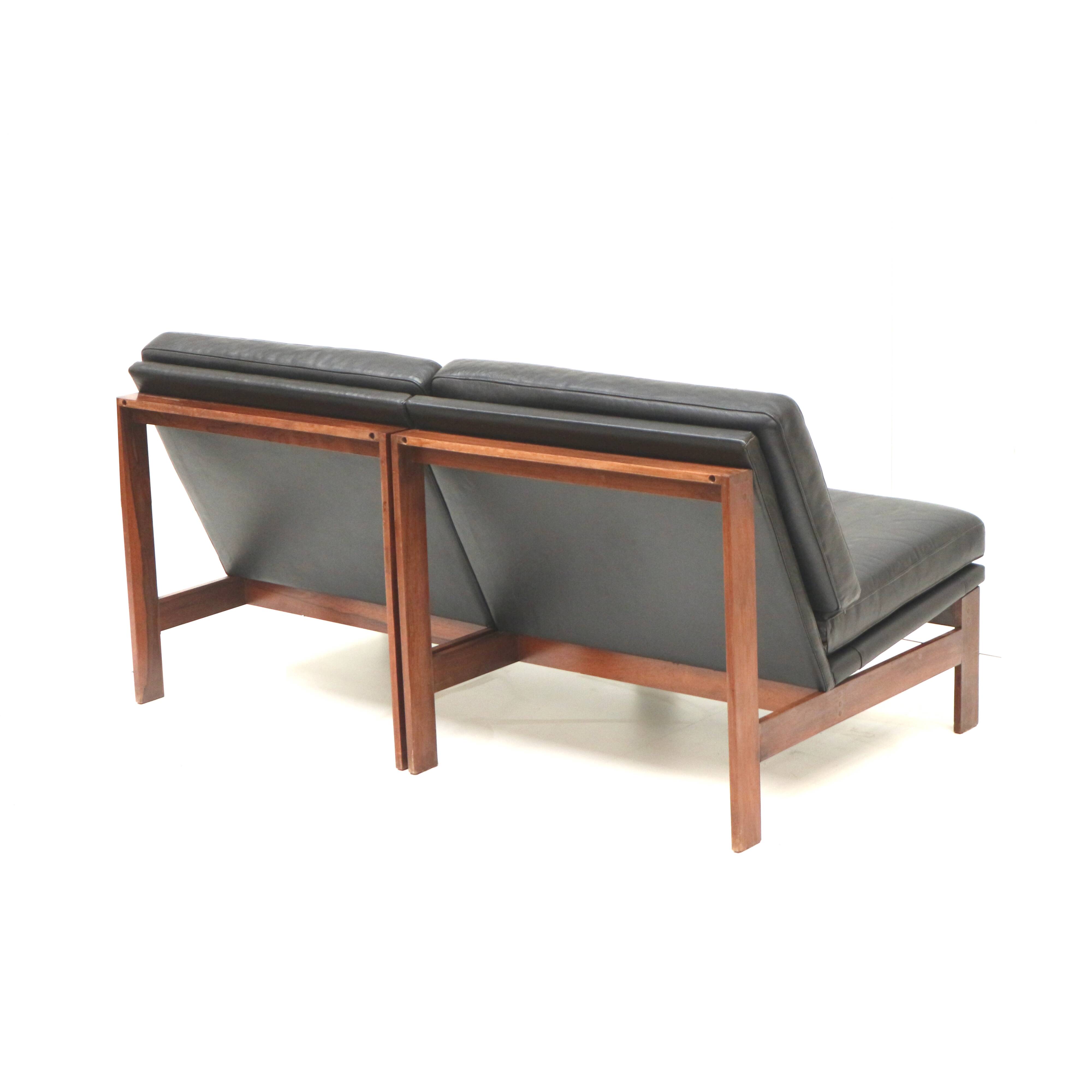 2x Moduline armchairs designed by Ole Gjerløv Knudsen & Torben Lind for Cad