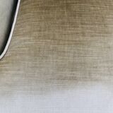 Vintage sofa in golden beige velvet