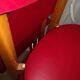 Set of 4 Vintage Chairs – 50s/60s Design – Red Faux Leather – Stackable