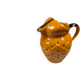 Mireille vintage ceramic pitcher in yellow – 1970s pineapple-style tufted decor